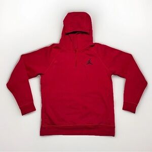 Jordan Y2K Jumpman Logo Hoodie Pullover Sweatshirt Men's Large Red Hooded